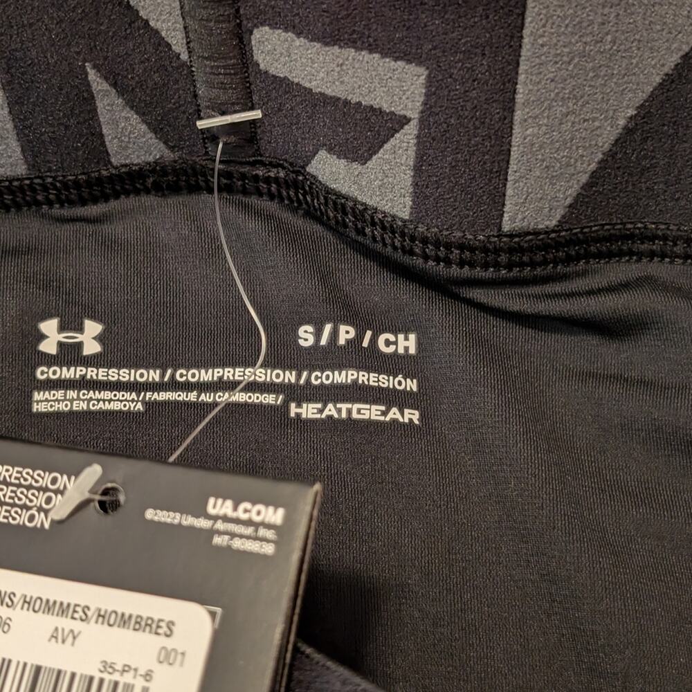 NWT Under Armour Men's Compression Shorts S Black HeatGear 6" Shorts (0291) - Picture 10 of 13